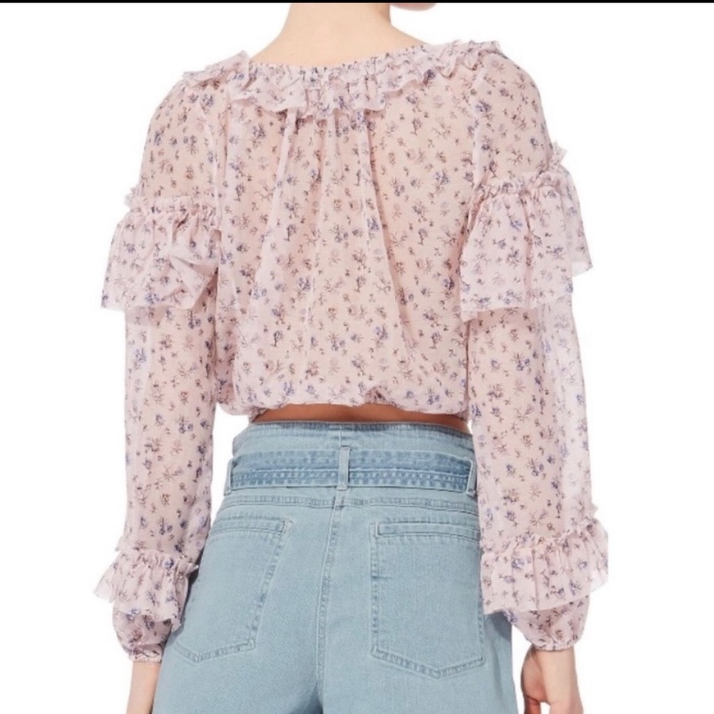 Loveshackfancy Pink Ruffled Top - image 3